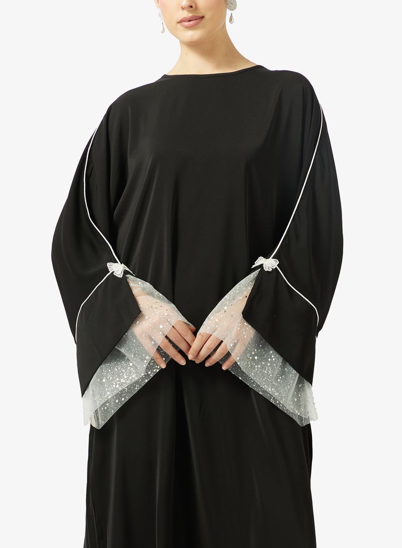 Khizana Abaya With Ruffle Sleeves - Image 3